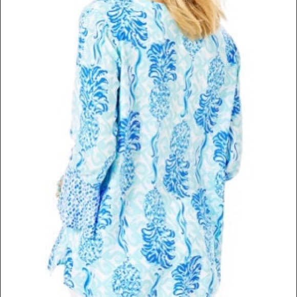 NWT XL Lilly Pulitzer Keona Out Of The Blue Tunic - Picture 3 of 4